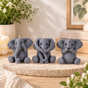 3D Cute Elephant Decorative Candle