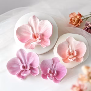 3D Orchid Flower Decorative Candle