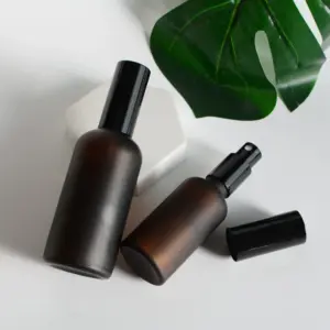 Frosted Amber Brown Glass Perfume Spray Bottle