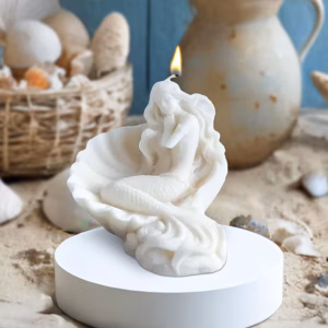 Mermaid Shell Decorative Candle