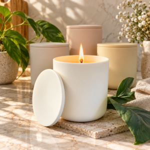 Natural Soy Wax Candle in Ceramic Jar