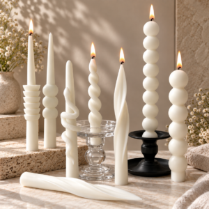 Nordic Spiral Twisted Taper Candle