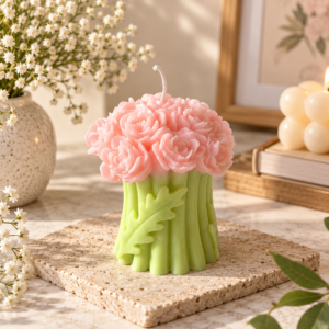 Rose Bouquet Decorative Candle